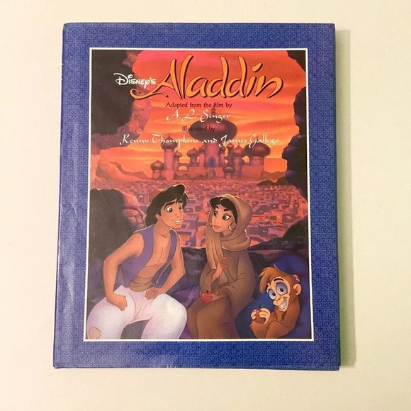 Vintage 1992 Disneys Aladdin  by A L Singer Hardcover Book DJ - Picture 1 of 16